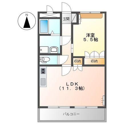 ユートピアII(1LDK/2階)の間取り写真