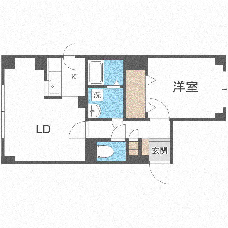  グランドティトンN32 (1LDK/4階)の間取り写真