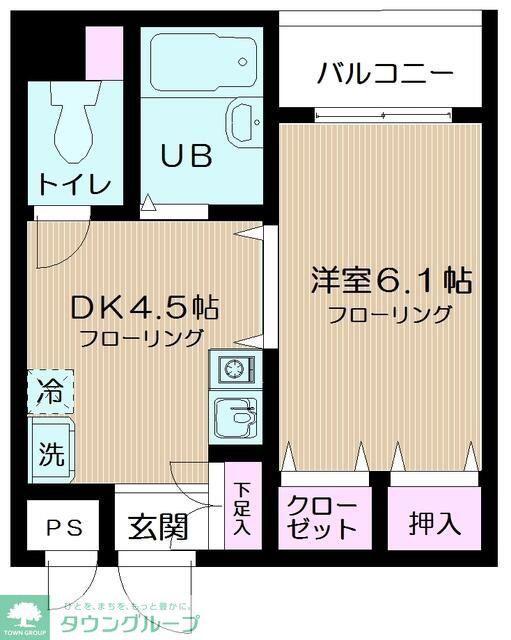ヴィアーレM(1DK/3階)の間取り写真