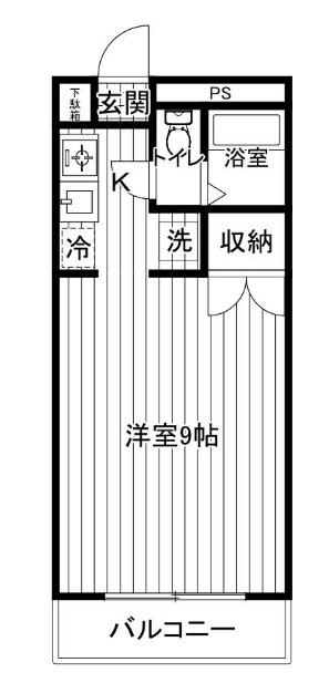 エイチ.エスマンション1(1K/3階)の間取り写真