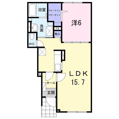 エクセル 五稜郭(1LDK/1階)の間取り写真