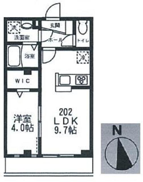 THE MEDEL(1LDK/2階)の間取り写真