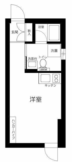 レジデンシア目黒八雲(ワンルーム/2階)の間取り写真