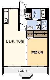 パインヴィレッジ(1LDK/4階)の間取り写真