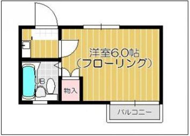 サンリゾート香椎II(1K/1階)の間取り写真