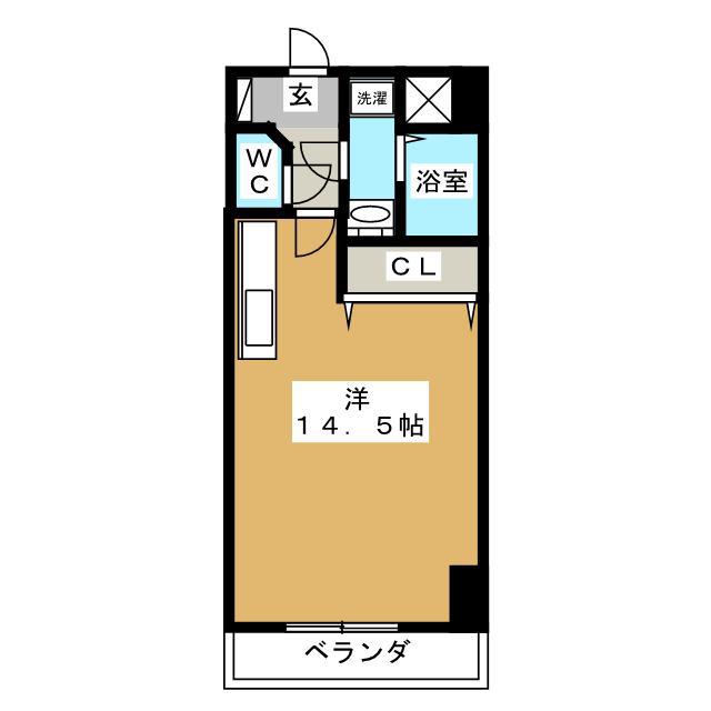 大安ヒルズ(ワンルーム/5階)の間取り写真