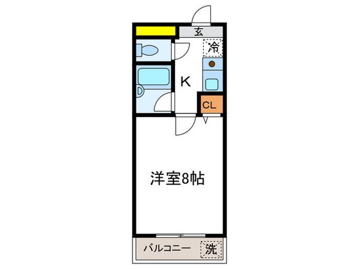 ジュネス丸池(1K/5階)の間取り写真