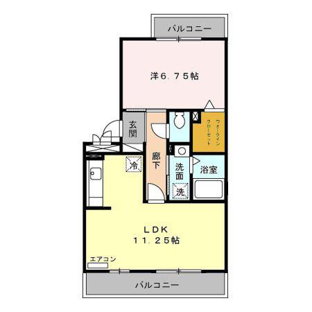 KSアトレア(1LDK/3階)の間取り写真