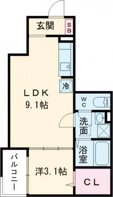 FSTYLE藤井寺・林6丁目(1LDK/3階)の間取り写真