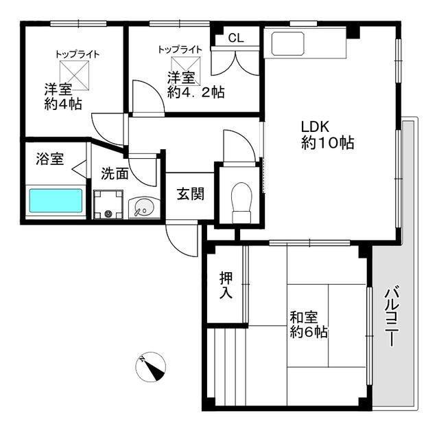 デザイナーズマンション元木(3LDK/3階)の間取り写真