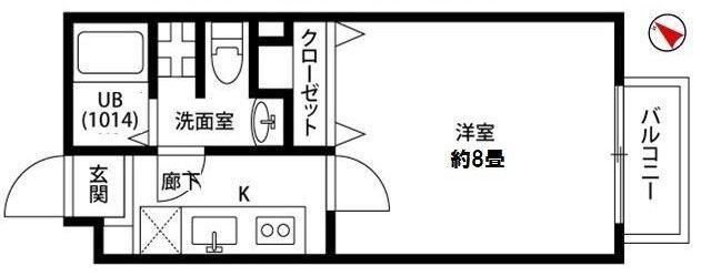 アムール芭蕉館(1K/1階)の間取り写真