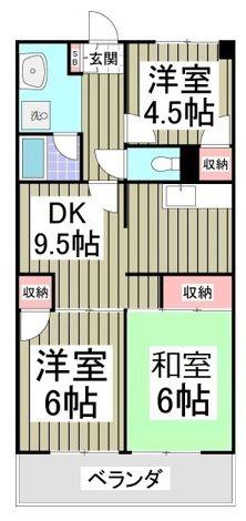 リュミエ川口(3DK/1階)の間取り写真