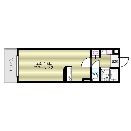 アスティオン平尾(ワンルーム/1階)の間取り写真