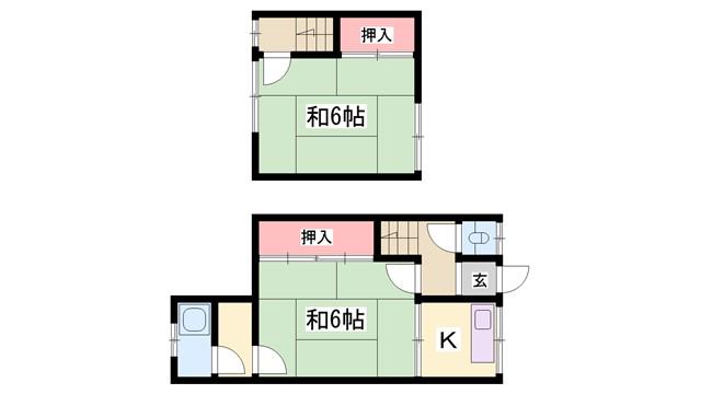 山陽電鉄網干線 山陽網干駅 徒歩17分 2階建 築55年