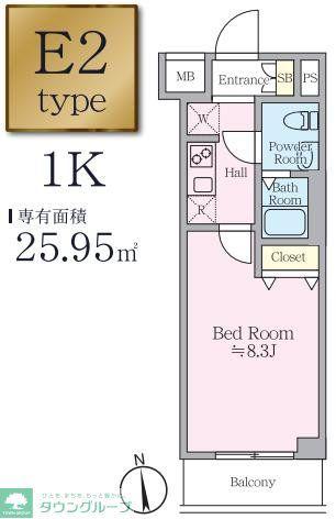 アイルプレミアム押上イースト(1K/1階)の間取り写真
