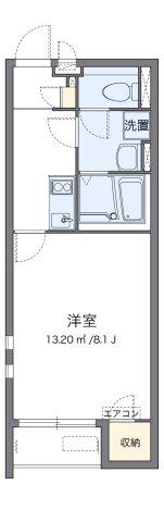 クレイノサラン(1K/2階)の間取り写真