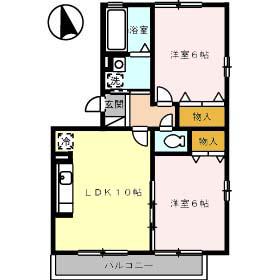 セントラル・メゾン(2LDK/1階)の間取り写真