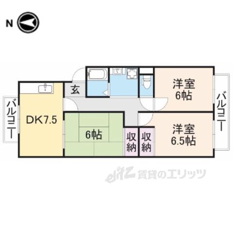 ヒロタコーポⅡ(3DK/3階)の間取り写真