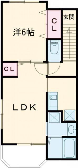 サンフェリシアン綾部駅前(1LDK/3階)の間取り写真