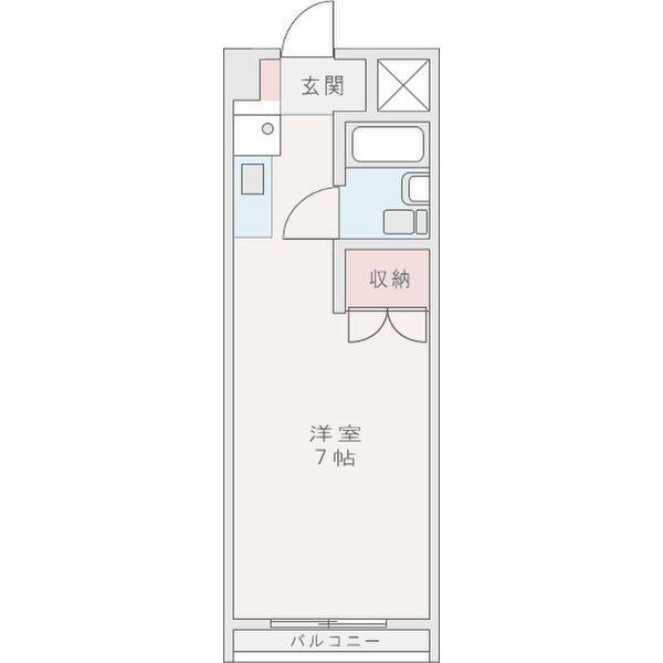イーストサイド吹田(ワンルーム/1階)の間取り写真