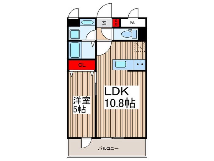 リーブルファイン大宮天沼町(1LDK/1階)の間取り写真