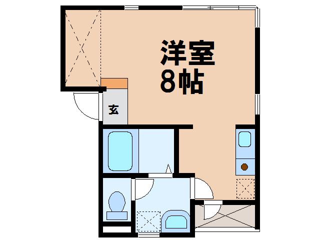 ベルウッド(ワンルーム/2階)の間取り写真