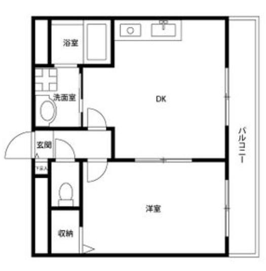 アンプルールフェール ルミエール富木(1LDK/3階)の間取り写真
