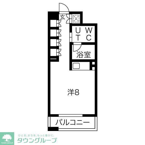 白川公園パークマンション(ワンルーム/11階)の間取り写真