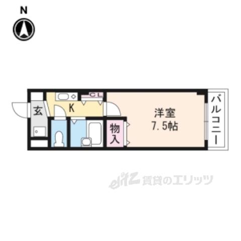 アイリスウエスト(1K/2階)の間取り写真