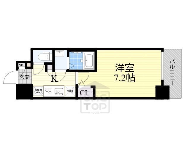 グランパシフィック庄内(1K/7階)の間取り写真