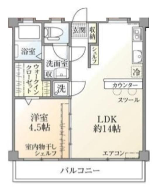 ベルハイム(1LDK/3階)の間取り写真