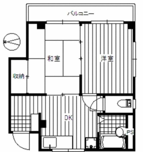 マンション白陽(2DK/1階)の間取り写真