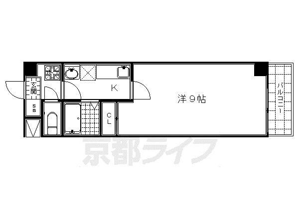 CLAIR ITOKEN(1K/1階)の間取り写真