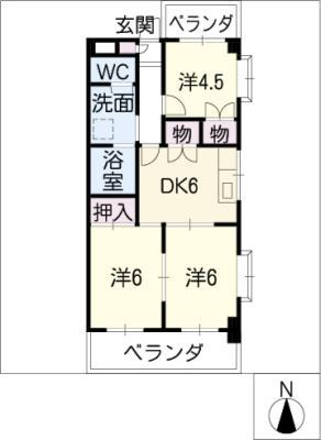 第3サンヨーマンション(3DK/1階)の間取り写真