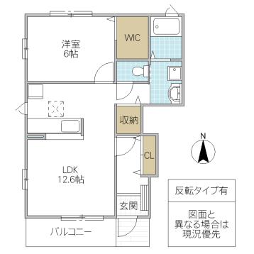 ベルアンジュI(1LDK/1階)の間取り写真
