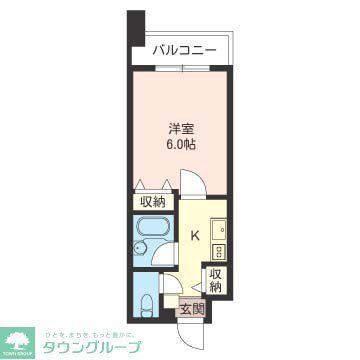 エスティメゾン板橋本町(1K/9階)の間取り写真