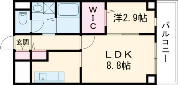 マジェスティコート(2K/1階)の間取り写真