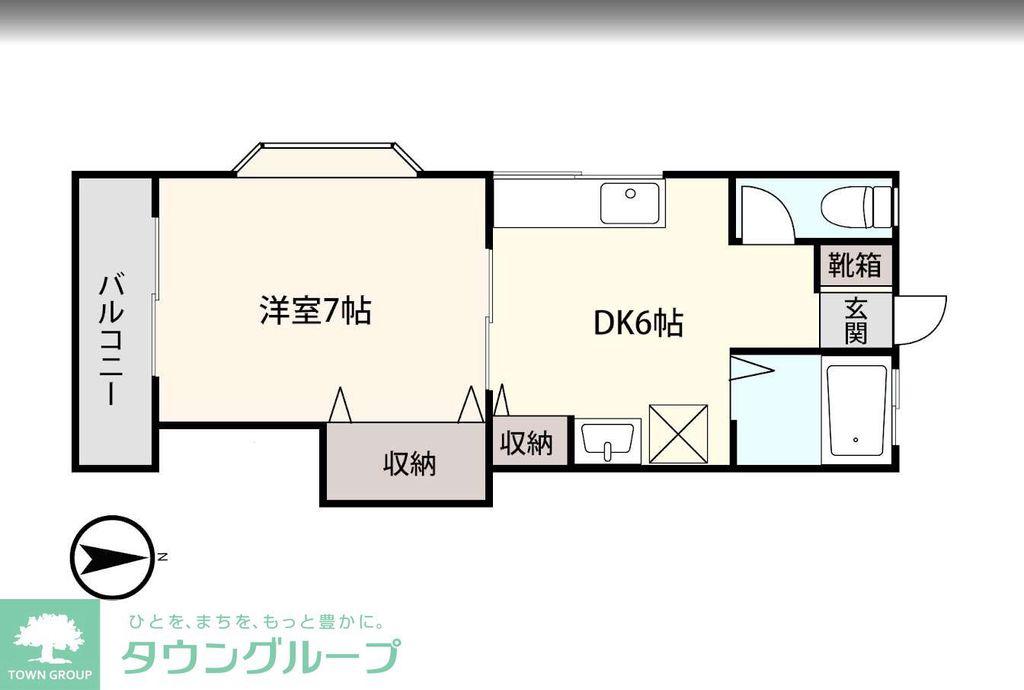 ラ・ヴェール春日町(1DK/2階)の間取り写真
