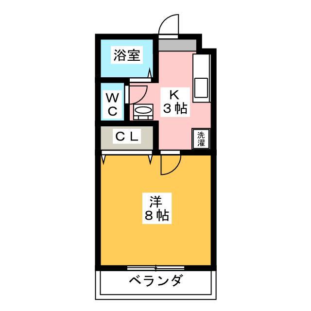 メゾン鹿谷III(1K/3階)の間取り写真