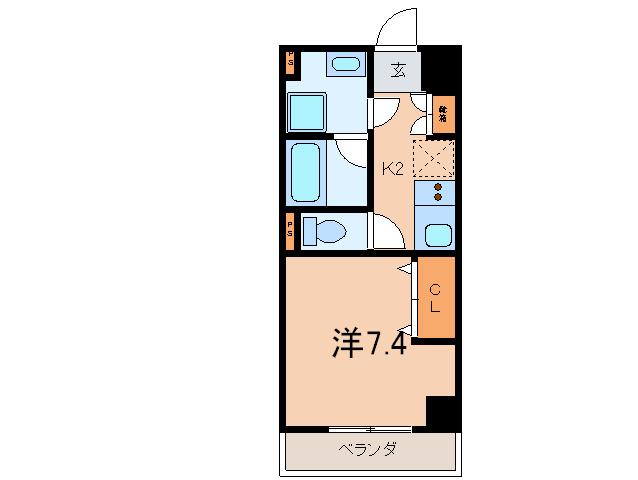 PARKAXIS蒲田壱番館(1K/5階)の間取り写真