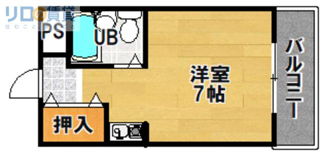 マンション佐和(ワンルーム/1階)の間取り写真