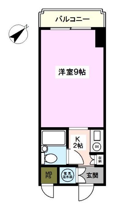 藤和伊勢佐木町ハイタウン(1K/3階)の間取り写真