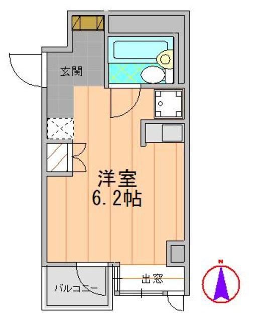 リヴィエラマンションNO2(ワンルーム/2階)の間取り写真