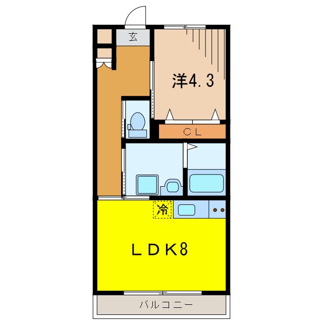 LUMIERE・MIZUMOTO(1LDK/1階)の間取り写真