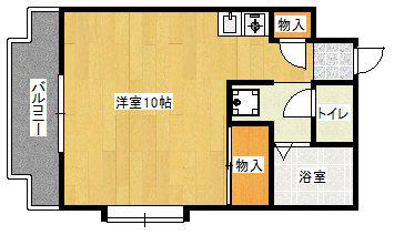 NO7ヤスモトほんぢ(ワンルーム/3階)の間取り写真