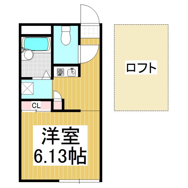 エタニティ(1K/2階)の間取り写真