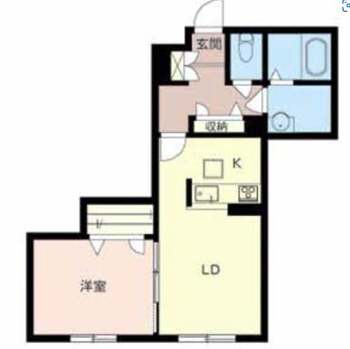 アルベージュ今宿(1LDK/1階)の間取り写真