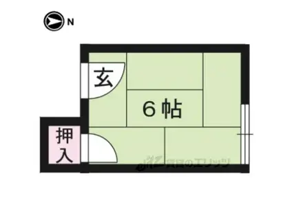 片山アパート(ワンルーム/2階)の間取り写真