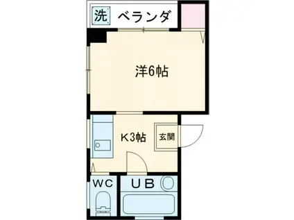 シオンシーマ(1K/3階)の間取り写真