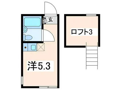 フォレスタ横浜(ワンルーム/2階)の間取り写真
